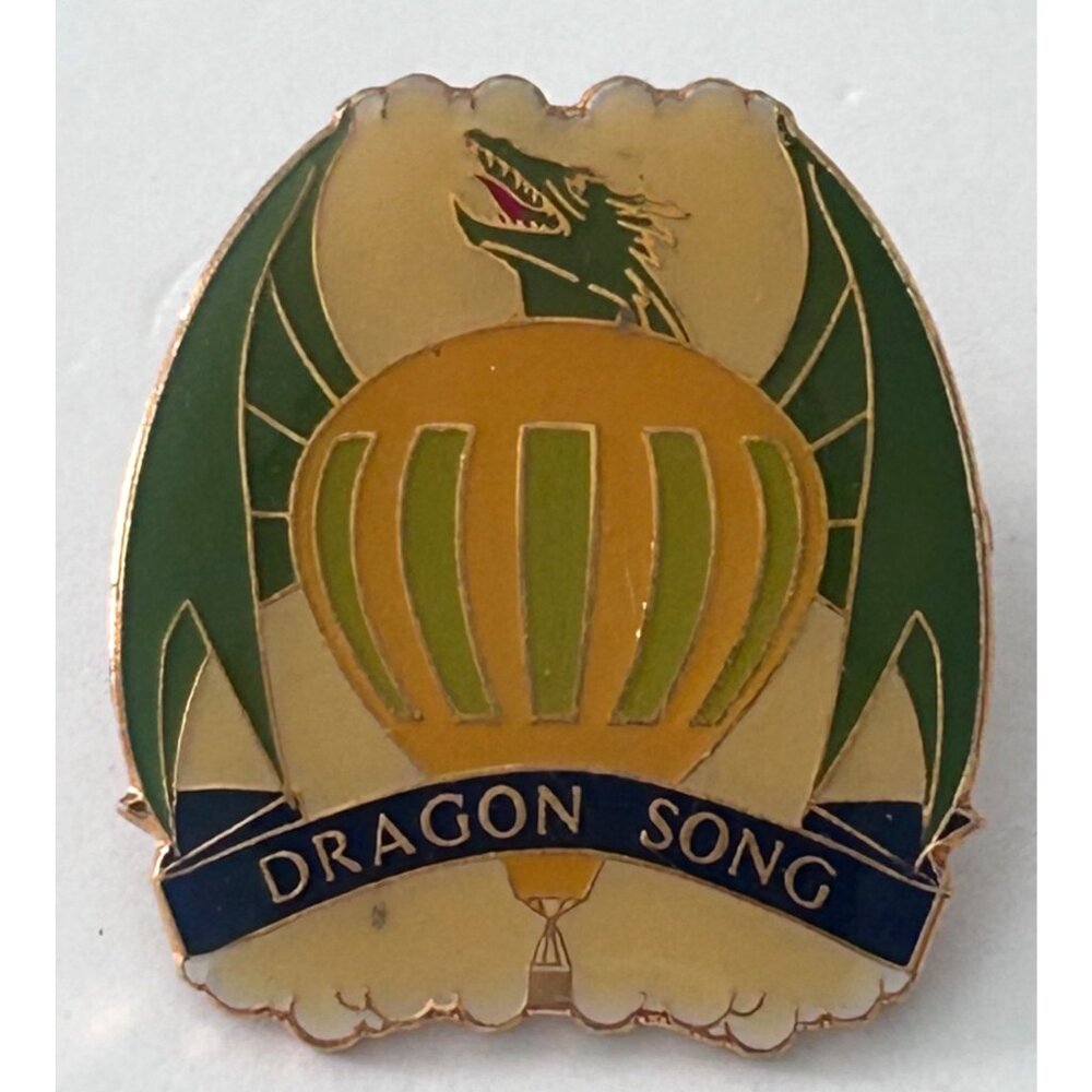 Vintage Dragon Song Enamel Pin Badge Special Shape Hot Air Balloon